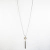 Designer Inspired Pave Alhambra Tassel Pendant Necklace