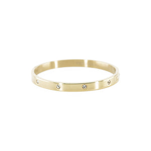 Designer Inspired Gold Love Cuff Bracelet with CZ Stones