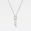 Designer Inspired Lariat with Natural Mother of Pearl