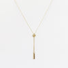 Designer Inspired Gold Knot Necklace With Tassels on an 18" Chain