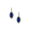 Blue Sapphire Evil Eye Drop Earrings