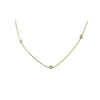 Bezeled Clear CZ By The Yard Layering 16" Necklace in Gold