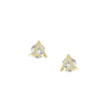 Golden Triangle CZ Diamond Stud Earrings