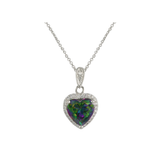 Mystic Fire Heart-Shaped Topaz Pendant Necklace