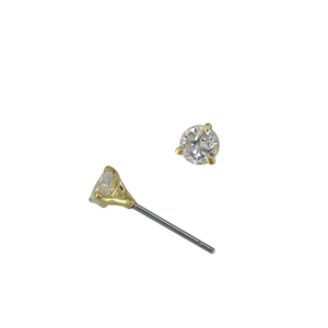 Martini Set 1/4 CT CZ Diamond Stud Earrings in Gold