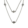 Diamonds in a Box 36" Layering Necklace in Black Platinum