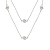Diamonds in a Box 36" Layering Necklace in Rhodium