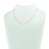 By The Yard 16" Necklace in Rhodium with Clear Stones