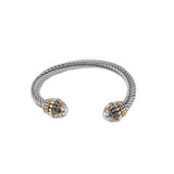 Designer Inspired Chunky Pearl Cable Cuff Bracelet