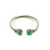 Designer Inspired Cuff Bracelet in Turquoise