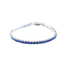 Tennis Bracelet with Blue Sapphire Gem Stones