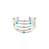 Open Wire Five Row Cable Cuff Bracelet