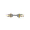 Designer Inspired Two Tone Cable Wire Cuff Bracelet