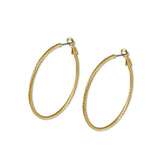 Designer inspired 40 mm hoops in gold