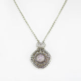 Designer Inspired Locket Necklace with CZ Diamonds