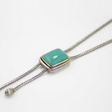 Designer Inspired Lariat with Natural Turquoise Stone