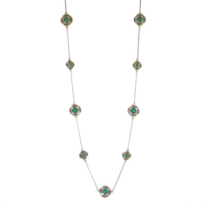 Love Knot 36" Station Necklace in Turquoise