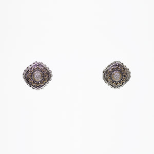 Designer Inspired Locket Earrings with CZ Diamonds