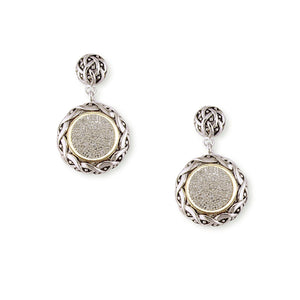 Vintage Inspired Halo Pave Earrings