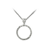 Forever Love Circle Drop Pendant with 1/4 CT Solitaire CZ