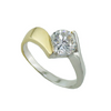 Diamond Two-tone Ring 2 Carat Weight bypass ring