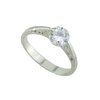 Solitaire Ring In Rhodium White Gold