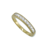 Channel Set 11 Stone Half Eternity Band In Gold