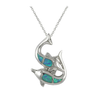 Dolphin Necklace W/ Australian Blue Opal