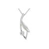 Leaf Drop Pendant with 1/2 CT 5AAA Solitaire CZ