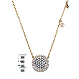 Halo Pave Round Necklace