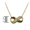 Vermeil Infinity Necklace W/Pave