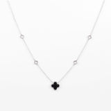 Designer Inspired Black Clover Necklace