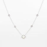 Designer Inspired Clover Necklace in Mother of Pearl
