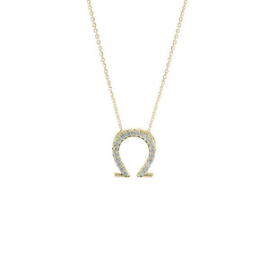 horseshoe necklace in gold