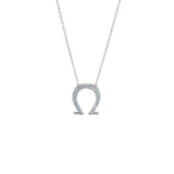 horseshoe necklace in silver