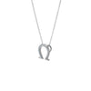 horse shoe necklace in silver