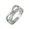 Sterling Silver Arching Crossover Band