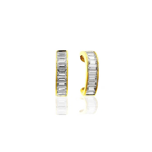 Vermeil Jacobs Ladder Earrings with Channel Set Baguettes