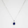 Blue Sapphire Stone Princess Design Necklace