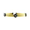 Designer Inspired Love Knot Surgical Steel Cuff Bracelet in Rhodium