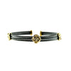 Designer Inspired Love Knot Surgical Steel Cuff Bracelet in Rhodium