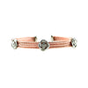Designer Inspired Love Knot Surgical Steel Cuff Bracelet in Hematite
