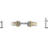 Two Tone Cable Cuff Designer Bracelet