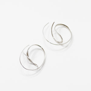 Bali Minimalist Double Spiral Fishhooks in Sterling Silver