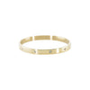 Designer Inspired Gold Love Cuff Bracelet with CZ Stones