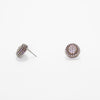 Pave Button Designer Inspired Earrings