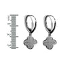 Designer Clover Pave Earrings