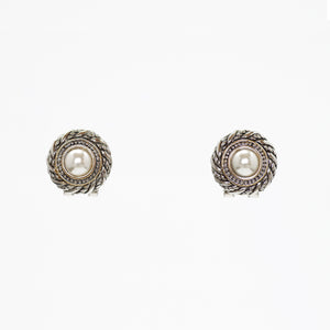 Designer Inspired Mother of Pearl Halo Earrings