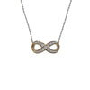 Classic Pave CZ Infinity Necklace in Gold