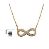 Pave Infinity Necklace w/18ct Gold Finish